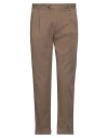 Pt Torino Man Pants Camel Size 28 Cotton, Elastane In Brown