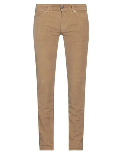 Pt Torino Man Pants Camel Size 31 Cotton, Elastane In Beige
