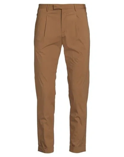 Pt Torino Man Pants Camel Size 36 Cotton, Polyamide, Elastane In Beige
