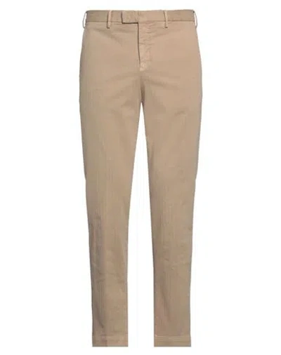 Pt Torino Man Pants Camel Size 34 Cotton, Elastane In Beige