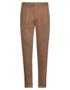 Pt Torino Man Pants Camel Size 36 Virgin Wool, Elastane In Beige
