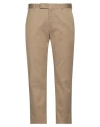 Pt Torino Man Pants Camel Size 38 Cotton, Elastane In Beige