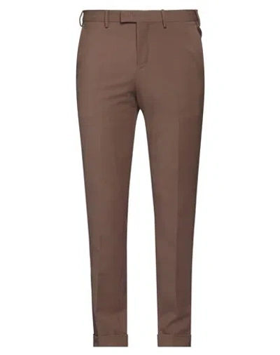 Pt Torino Man Pants Camel Size 38 Virgin Wool, Elastane In Beige