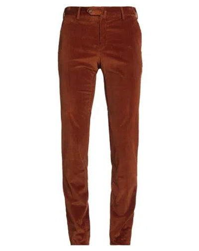 Pt Torino Man Pants Camel Size 44 Cotton, Elastane In Neutral
