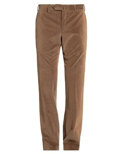 Pt Torino Man Pants Camel Size 44 Cotton In Brown