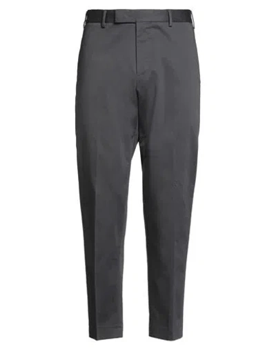 Pt Torino Man Pants Charcoal Size 36 Cotton, Elastane