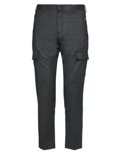Pt Torino Man Pants Charcoal Size 36 Virgin Wool, Polyester, Elastane In Grey