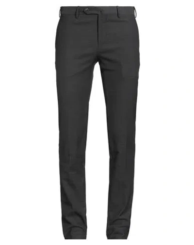 Pt Torino Man Pants Charcoal Size 44 Cotton, Virgin Wool, Polyester, Elastane In Black