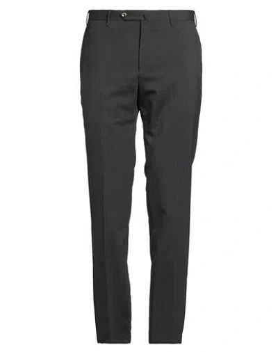 Pt Torino Man Pants Charcoal Size 44 Virgin Wool, Elastane In Black