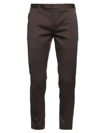 Pt Torino Man Pants Chocolate Brown Size 40 Virgin Wool, Mohair Wool