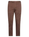 Pt Torino Man Pants Chocolate Brown Size 34 Cotton, Elastane In Brown
