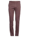 Pt Torino Man Pants Chocolate Brown Size 34 Cotton, Elastane