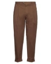 Pt Torino Man Pants Chocolate Brown Size 34 Cotton, Lyocell, Elastane