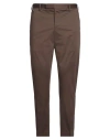 Pt Torino Man Pants Chocolate Brown Size 38 Cotton, Elastane In Brown