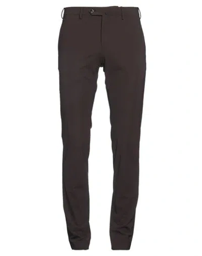 Pt Torino Man Pants Chocolate Brown Size 38 Polyamide, Elastane