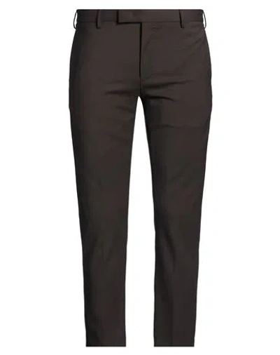 Pt Torino Man Pants Chocolate Brown Size 38 Virgin Wool, Elastane