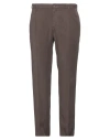 Pt Torino Man Pants Chocolate Brown Size 40 Lyocell, Linen, Cotton In Brown