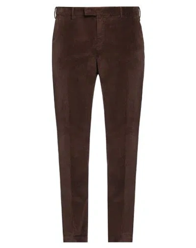 Pt Torino Man Pants Cocoa Size 38 Cotton, Lyocell, Elastane In Brown