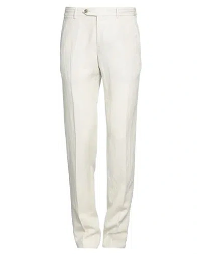 Pt Torino Man Pants Cream Size 30 Lyocell, Linen, Cotton In White