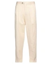 Pt Torino Man Pants Cream Size 34 Cotton, Linen In White