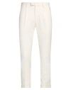 Pt Torino Man Pants Cream Size 32 Virgin Wool, Elastane In White
