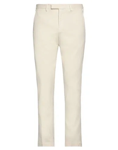Pt Torino Man Pants Cream Size 38 Modal, Cotton, Elastane In White