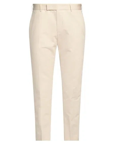 Pt Torino Man Pants Cream Size 34 Cotton, Linen In White