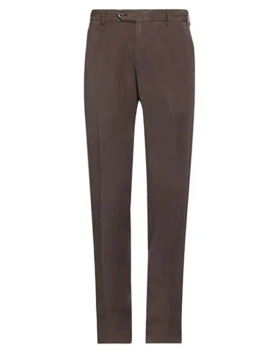 PT TORINO PT TORINO MAN PANTS DARK BROWN SIZE 30 LYOCELL, LINEN, COTTON