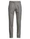 Pt Torino Man Pants Dark Brown Size 32 Virgin Wool, Cashmere, Elastane In Gray