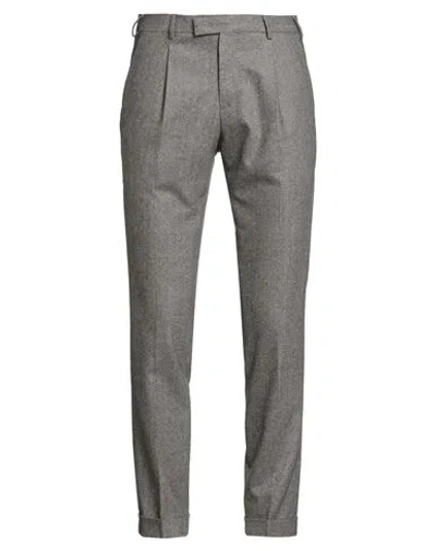 Pt Torino Man Pants Dark Brown Size 32 Virgin Wool, Cashmere, Elastane In Gray