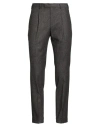Pt Torino Man Pants Dark Brown Size 32 Virgin Wool, Silk, Elastane In Gray