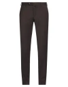 Shop Pt Torino Man Pants Dark Brown Size 32 Polyester, Wool, Elastane