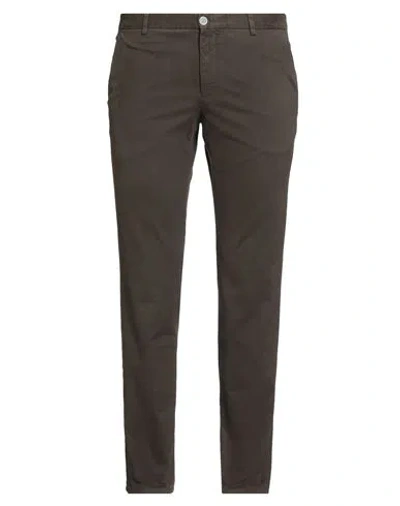 Pt Torino Man Pants Dark Brown Size 36 Cotton, Elastane