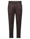 Pt Torino Man Pants Dark Brown Size 38 Cotton, Elastane