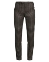 Pt Torino Man Pants Dark Brown Size 36 Virgin Wool, Silk, Linen, Elastane In Brown