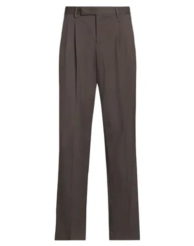 Pt Torino Man Pants Dark Brown Size 38 Virgin Wool, Polyamide, Elastane