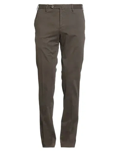 Pt Torino Man Pants Dark Brown Size 40 Cotton, Elastane