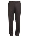 Pt Torino Man Pants Dark Brown Size 42 Virgin Wool, Elastane In Brown