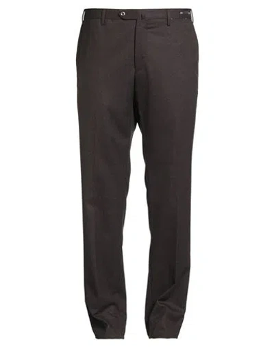 Pt Torino Man Pants Dark Brown Size 42 Virgin Wool, Elastane