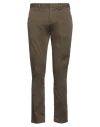 Pt Torino Man Pants Dark Green Size 34 Cotton, Elastane