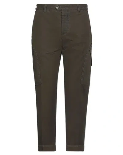Pt Torino Man Pants Military Green Size 34 Cotton, Elastane