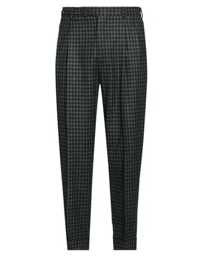 Pt Torino Man Pants Dark Green Size 36 Virgin Wool, Silk, Linen, Elastane