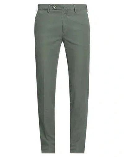 Pt Torino Man Pants Dark Green Size 38 Cotton, Lyocell, Elastane