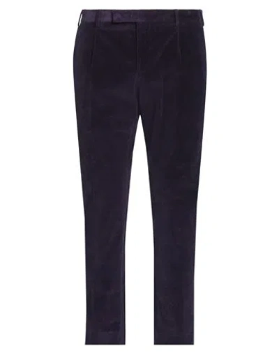 Pt Torino Man Pants Dark Purple Size 34 Cotton, Elastane