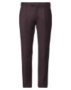 Pt Torino Pants In Bordeaux Wool In Purple