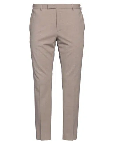 Pt Torino Cotton Trousers With Concealead Closure In Beige