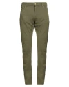 Pt Torino Man Pants Military Green Size 38 Cotton, Elastane