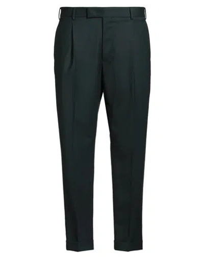 Pt Torino Man Pants Green Size 40 Virgin Wool, Elastane In Blue