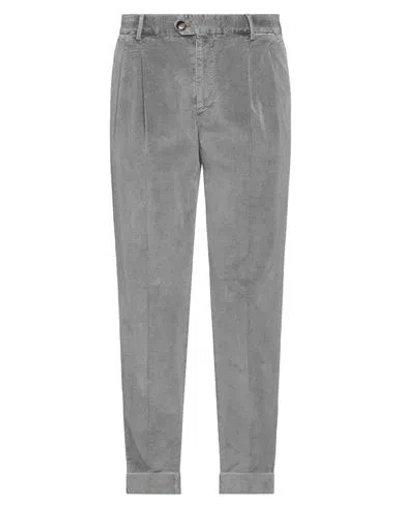 Pt Torino Man Pants Grey Size 36 Cotton, Lyocell, Elastane In Grey