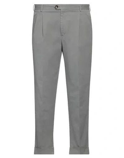 Pt Torino Man Pants Grey Size 36 Cotton, Elastane In Grey